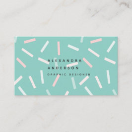 Carte de visite vert à la menthe Pastel