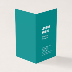 Carte De Visite Vert bleu moderne minimaliste professionnel