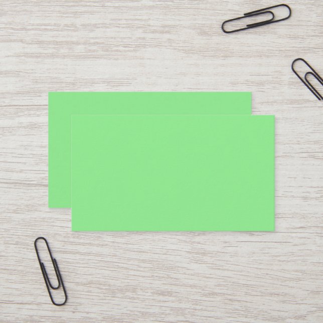 Carte de visite vert clair (Devant/Arrière en situation)