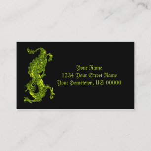 Carte de visite vert clair de dragon