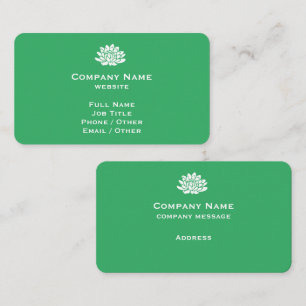 Carte de visite vert clair personnalisable