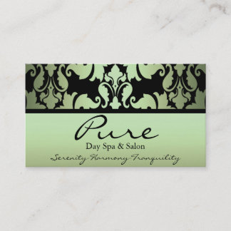 Carte de visite vert Damask
