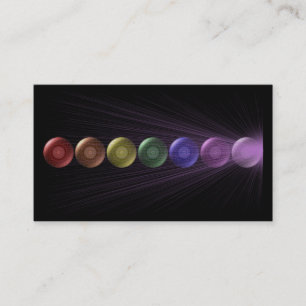 Carte de visite vert de Chakra de coeur