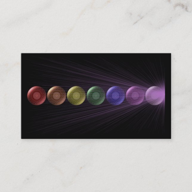 Carte de visite vert de Chakra de coeur (Devant)