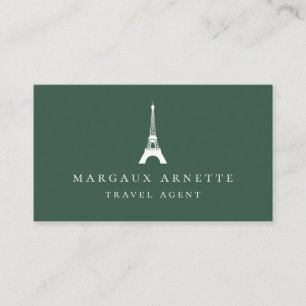 Carte De Visite Vert de logo de Tour Eiffel