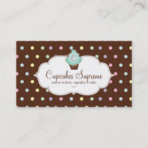 Carte De Visite Vert de menthe de chocolat de pois de boulangerie