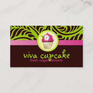 Carte De Visite Vert de petit gâteau de 311 vivats