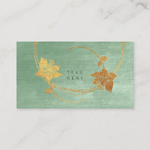 Carte De Visite Vert d'or VIP en pastel de menthe de beige de