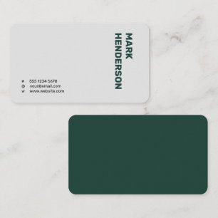 Carte De Visite Vert émeraude minimal moderne tendance
