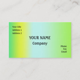 Carte De Visite Vert et jaune