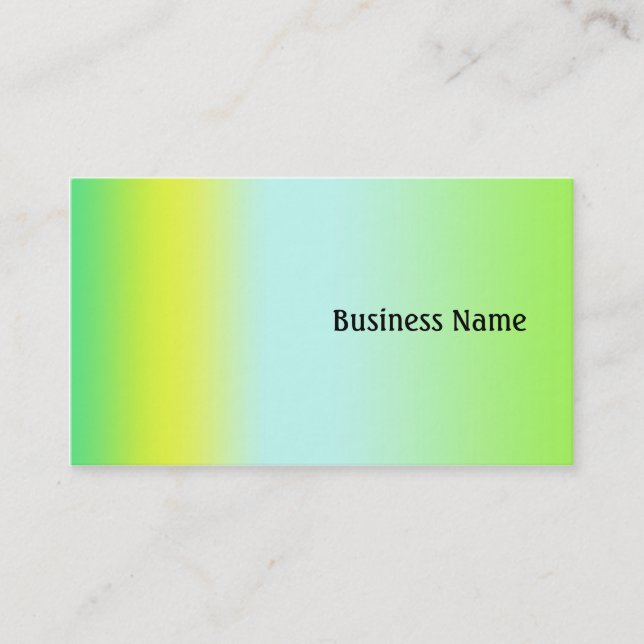 Carte De Visite Vert et jaune (Devant)