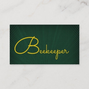 Carte de visite vert et or apiculteur