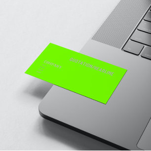 Carte De Visite vert fluorescent uni