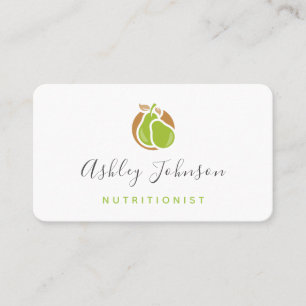 Carte De Visite Vert Fruit Nutritionniste Moderne Médias Sociaux