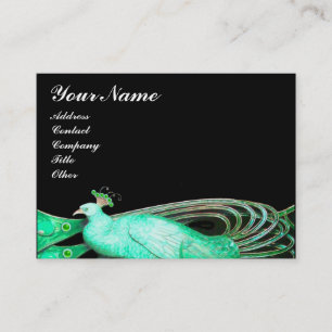 Carte De Visite VERT PAON noir