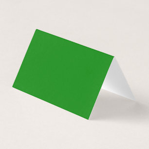 Carte de visite vert plié