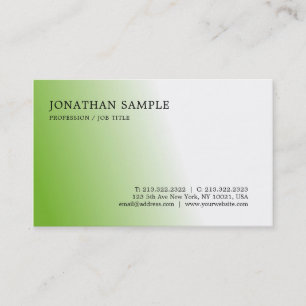 Carte De Visite Vert professionnel doux à la mode moderne de