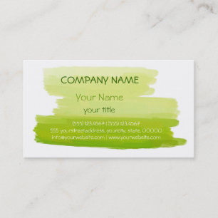 Carte De Visite Vert professionnel élégant moderne sur blanc