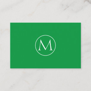 Carte de visite verte minimale