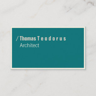 Carte de visite verte minimaliste avec typogra