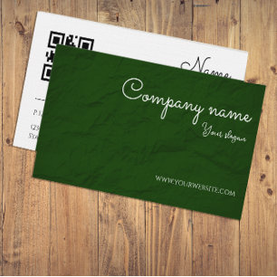 Carte de visite verte QR Coach de vie texture papi
