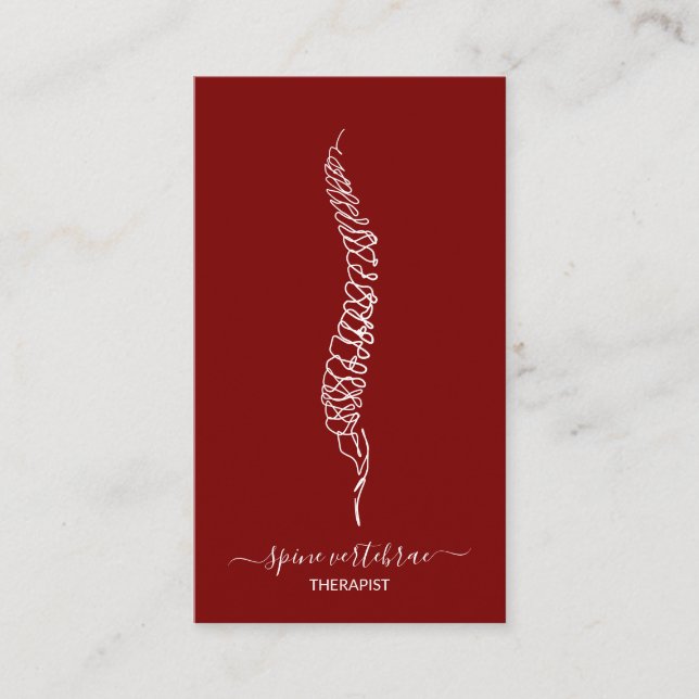 Carte De Visite Vertèbre de la colonne vertébrale orthopédique méd (Devant)