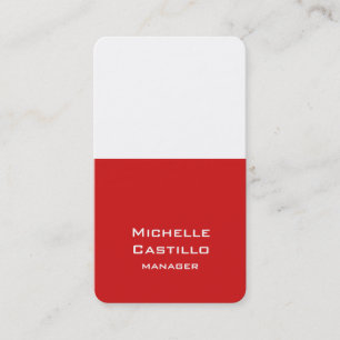 Carte De Visite Vertical Artistic Rouge Blanc Design unique