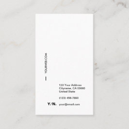 Carte de visite vertical blanc de typographie