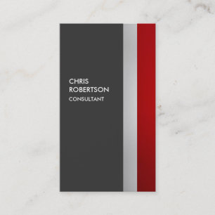Carte de visite vertical couleur gris rouge tendan