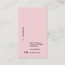 Carte de visite vertical en pastel de typographie