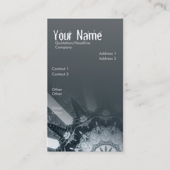 Carte de visite vertical gris (Devant)