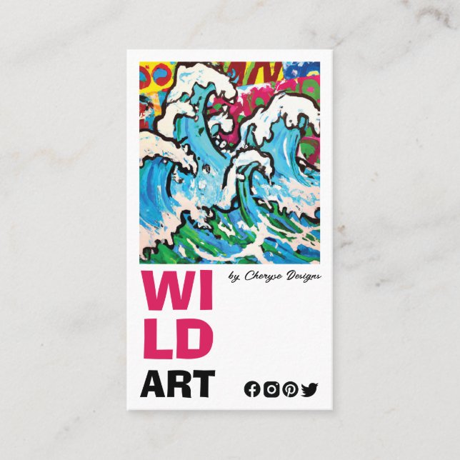 Carte de visite vertical moderne (Devant)