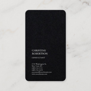 Carte De Visite Vertical Premium Noir tendance Professlonal