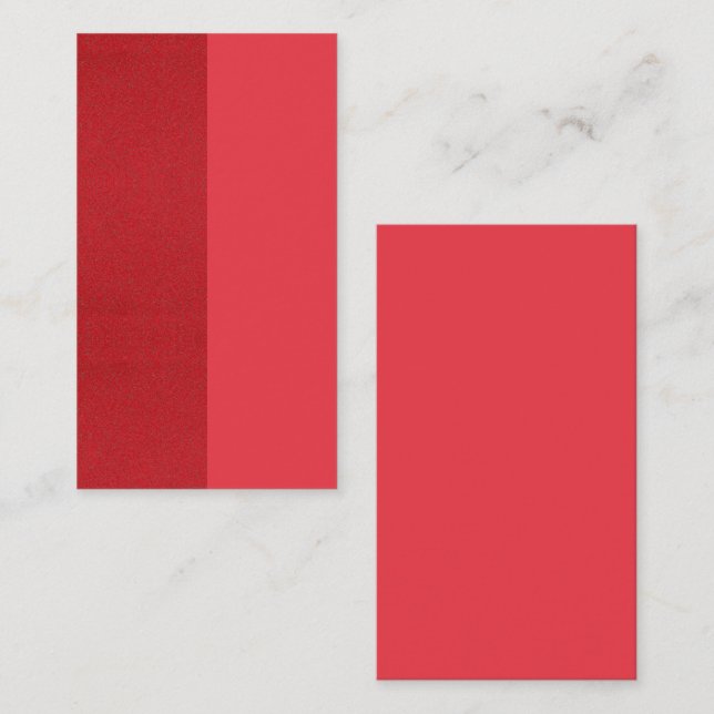Carte de visite vertical rouge à deux tons - perso (Devant / Derrière)