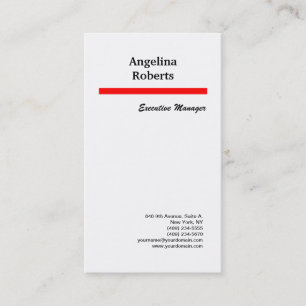 Carte De Visite Vertical rouge blanc professionnel simple minimali