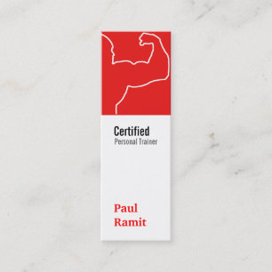 Carte de visite vertical rouge du formateur person