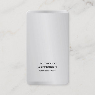Carte De Visite Vertical Silver Grey élégant tendance moderne