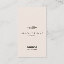 Carte De Visite Verticale chic minimaliste moderne de brun de