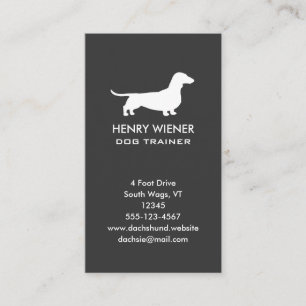 Carte De Visite Verticale de chien de saucisse d'animal familier