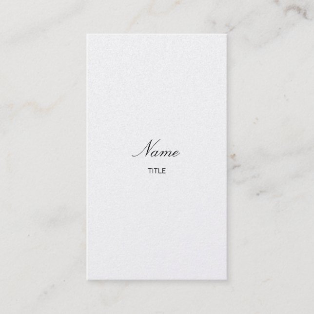 Carte De Visite Verticale d'Elegante d'or (Devant)