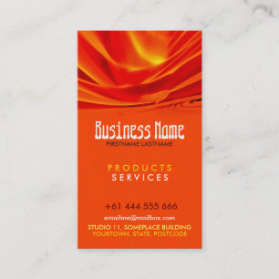 Carte de visite verticale orange abstraite