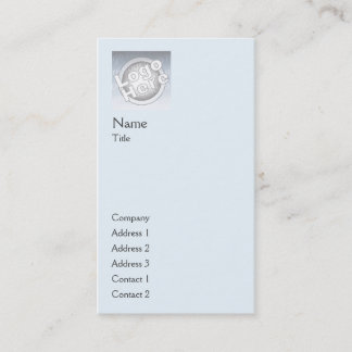 Carte De Visite Verticale simple bleue - affaires