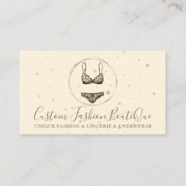 Carte De Visite Vêtements de bain Bikini Or Lingerie Sous-vêtement