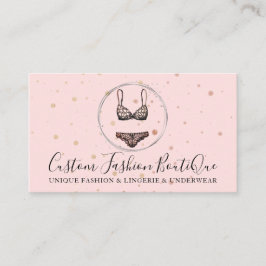 Carte De Visite Vêtements de bain en bikini rose Lingerie Sous-vêt