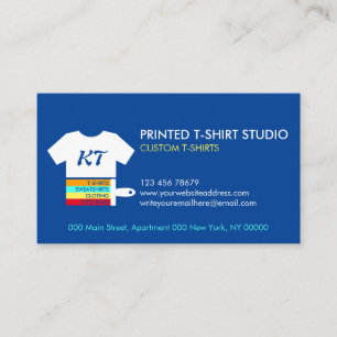 Carte De Visite Vêtements Sacs T-Shirts Personnalisés Bleu Marine