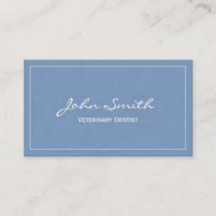 Carte de visite vétérinaire de dentiste bleu cla
