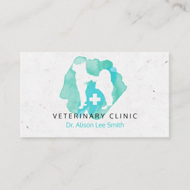 Carte De Visite Vétérinaire de la clinique vétérinaire  (Devant)
