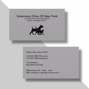 Carte De Visite Vétérinaire et clinique vétérinaire
