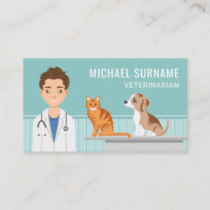 Carte De Visite Vétérinaire Médical Vétérinaire Animal Docteur Ani