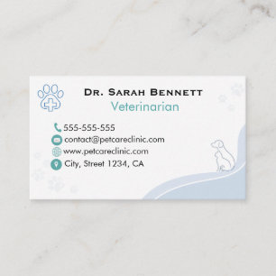 Carte de visite vétérinaire minimaliste personnali